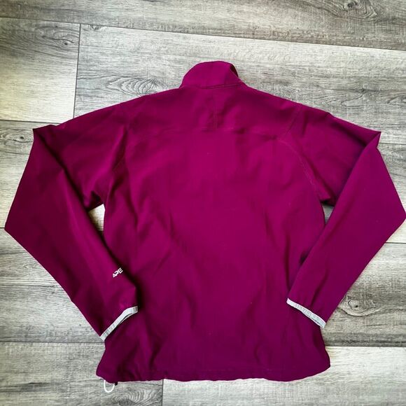 The North Face Burgandy Apex Pullover Half Zip Jacket Pockets - Picture 2 of 6
